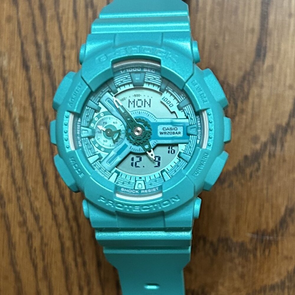 Casio G-Shock S Series Teal Dial Women's Strap Watch GMAS110VC